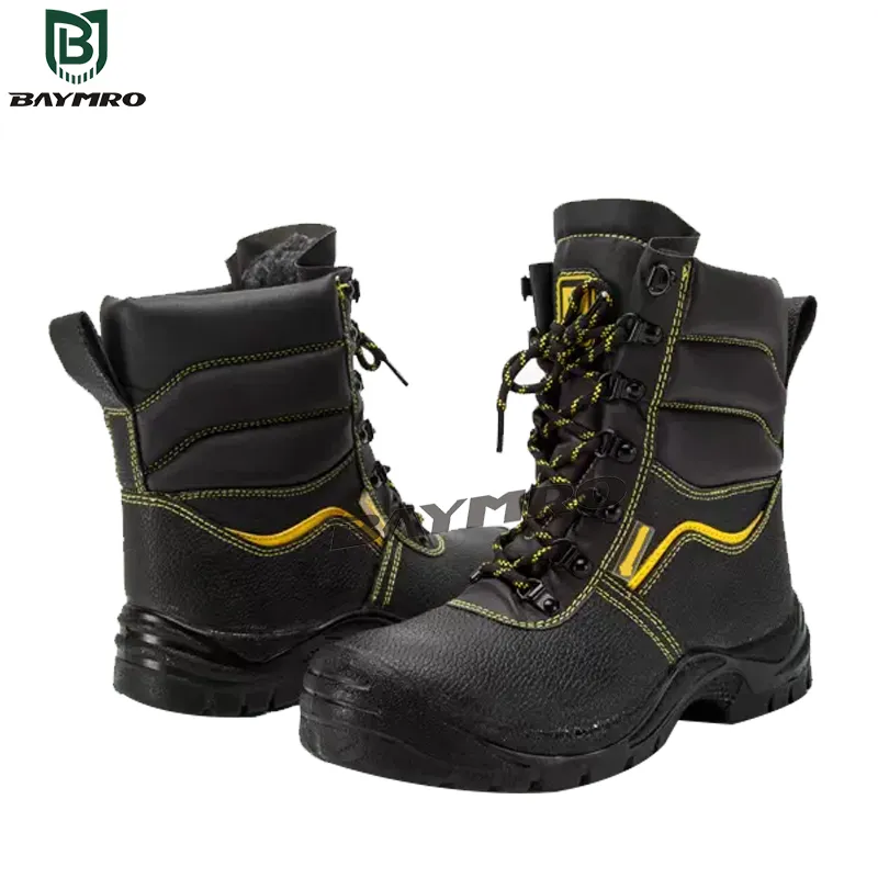 Zapatos de cuero personalizados, zapatos de seguridad de vaquero con punta cuadrada, botas Wellington de trabajo