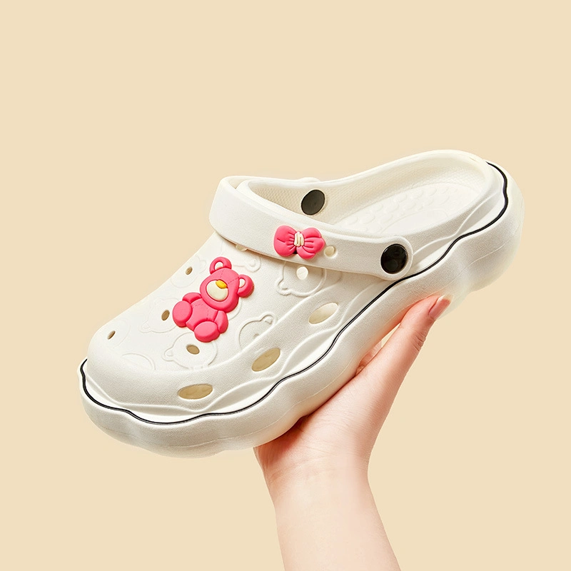 Antelope 2023 Women Garden Clogs Shoes with Charms Comfortable Slip-on Summer Beach Sandals Outdoor Silent Anti-Slip Slide Slipper