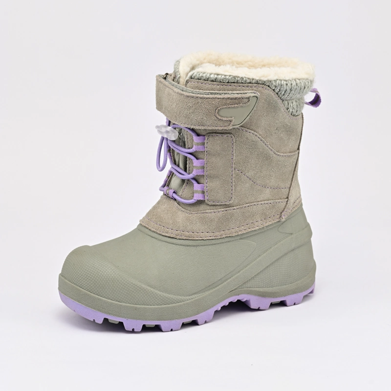 Suede Woolen Upper Fur Lining Warm Snow Boots