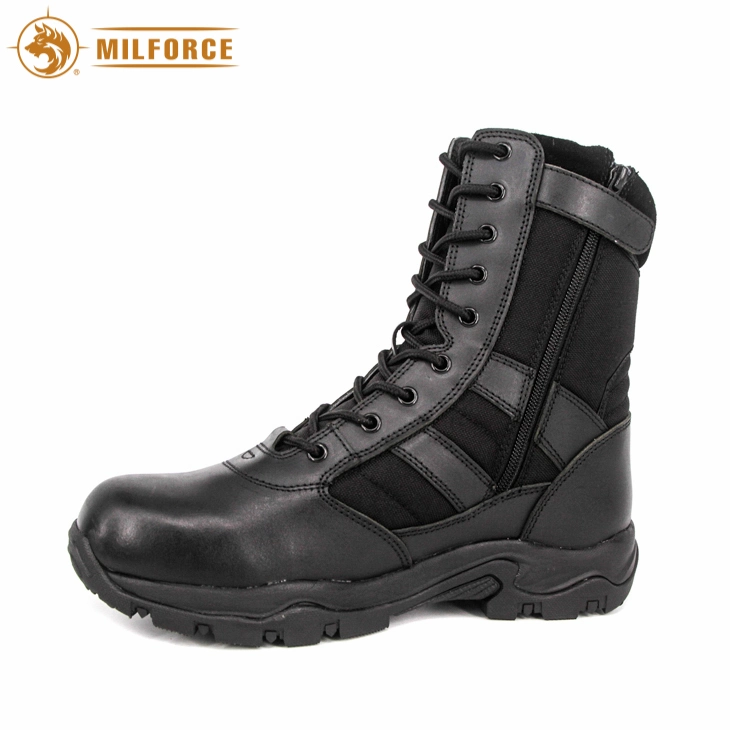 Men Black Cowhide Leather Military Style Boots Professional Army Style Boots