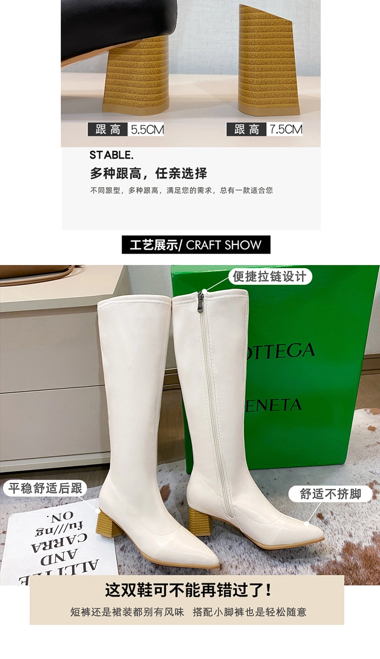 Zonxan Wholesale Size New Arrival Leather Knee High Boots Women Knee High Boots for Women Knee High Boots