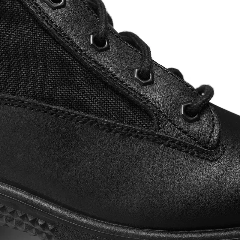 Combat Outdoor Training Casual Ankle Protection Footwear Black Army Military Tactical Boots with Rubber Sole