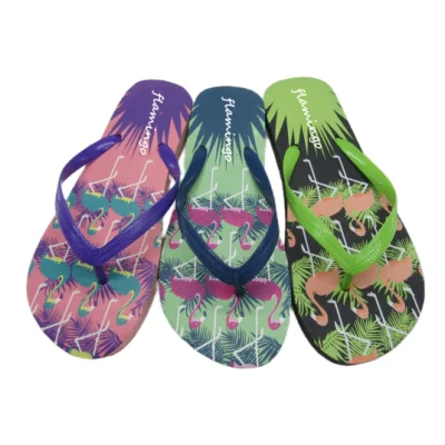 Zapatillas de mujer a granel con estampado personalizado PE Slide Bulk Chanclas Zapatillas Mujer