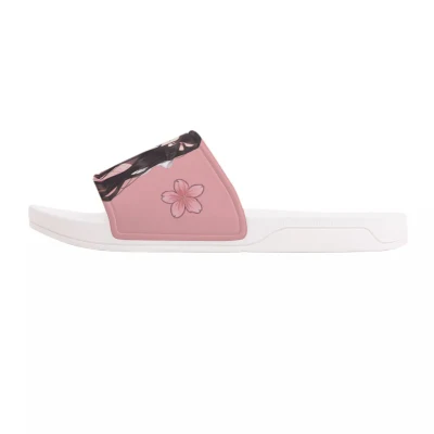 Bonitas sandalias deslizantes para niños, color rosa, antideslizantes, con estampado de anime, zapatillas para niñas, zapatos de playa al aire libre, color blanco